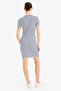 Bodycon Body-Hugging Crew Neck Striped Ribbed Short Sleeve Mini Dress C1733Ax25Sp - 6