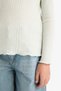 Slim Fit Narrow Cut Crew Neck Long Sleeve T-Shirt Girl Child D9234A825Sp - 6