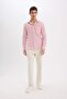 Modern Fit Polo Neck Striped Long Sleeve Shirt E5046Ax25Sm - 2