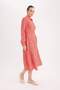 Shirt Collar Floral Long Sleeve Midi Dress E5950Ax25Sp - 6