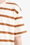 100% Cotton Crew Neck Striped Short Sleeve T-Shirt for Boys D9491A825Sm - 7