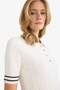 Short Sleeve Ribbed Polo Collar Basic Sweater D9007Ax25Sp - 5