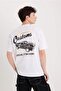100% Cotton Boxy Fit Crew Neck Back Printed Short Sleeve T-Shirt D5584Ax25Sp