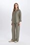 Wide Leg Wide-Leg Patterned High-Waist Comfortable Palazzo Pants C4042AX25SP - 2