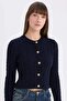Regular Fit Crew Neck Thessaloniki Knit Patterned Knitwear Cardigan C9044Ax25Sp