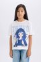 Relax Fit Crew Neck Printed Short Sleeve T-Shirt Girl Child D8555A825Sp - 3