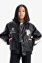 Waterproof College Collar Bomber Coat for Girls D6924A825Sp - 3