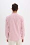 Modern Fit Polo Neck Striped Long Sleeve Shirt E5046Ax25Sm - 6