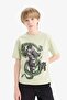 Crew Neck Anime Printed Short Sleeve T-Shirt Boys' D9279A825Sm - 3