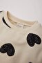Baby Girl Crew Neck Heart Print Sweatshirt E0196A5 - 2