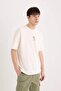 100% Cotton Boxy Fit Crew Neck Back Print Short Sleeve T-Shirt D9344Ax25Sp - 4