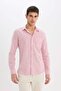 Modern Fit Polo Neck Striped Long Sleeve Shirt E5046Ax25Sm - 3