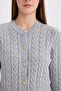 Regular Fit Crew Neck Thessaloniki Knit Patterned Knitwear Cardigan C9044Ax25Sp - 5