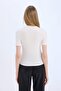 Slim Fit Narrow Cut Crew Neck Printed Ribbed Camisole Short Sleeve T-Shirt E5068Ax25Sp - 6