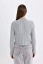 Regular Fit Crew Neck Thessaloniki Knit Patterned Knitwear Cardigan C9044Ax25Sp - 6