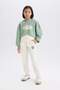 Girl's Printed Jogger Sweatpants with Elastic Waistband and Cuffs E1791A825Sp - 3