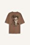 100% Cotton Oversize Wide Fit Crew Neck Back Printed Short Sleeve T-Shirt D5510Ax25Sp - 8