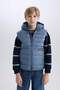 Waterproof Hooded Zippered Inflatable Vest for Boys D5907A825Sp - 6