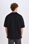Loose Fit Crew Neck Printed Heavy Fabric Short Sleeve T-Shirt D5496Ax25Sp - 6