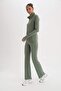 بنطلون رياضي DeFactoFit Flare Fit ذو أرجل واسعة وطول قياسي وقصة مستقيمة B3988AX25SP - 3
