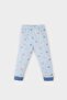 100% Cotton Cotton Piece Elastic Waist Pajama Set for Baby Boy E0756A525Sp - 4