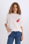 Valentine's Day Smileyworld Oversize Wide Fit Crew Neck Back Print Short Sleeve T-Shirt - 3