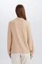Regular Fit Drop Collar Patterned Wrinkle Long Sleeve T-Shirt E1205Ax25Sp - 5