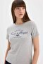 Regular Fit Crew Neck Printed Rib Short Sleeve T-Shirt E5067Ax25Sp - 5