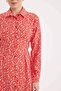 Shirt Collar Floral Long Sleeve Midi Dress E5950Ax25Sp - 7