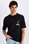 100% Cotton One Piece Boxy Fit Crew Neck Back Printed Short Sleeve T-Shirt D5459Ax25Sp - 3