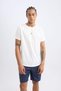Quick Dry Slim Fit Slim Fit Crew Neck Printed Sportsman Short Sleeve T-Shirt V2887Az25Sp - 5
