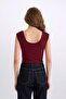 Christmas Themed Fitted Crew Neck Short Sleeve Burgundy T-Shirt E3150Ax24Wn - 8