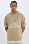 Nba Milwaukee Bucks Oversized Wide Fit Hooded Back Printed Short Sleeve T-Shirt D6708Ax25Sp - 4