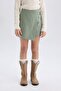 Girls' Gabardine Shorts Skirt D9302A825SP - 5