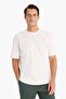 100% Cotton Boxy Fit Crew Neck Basic Plain Short Sleeve T-Shirt D7481Ax25Sp - 4