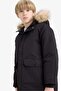 Water Repellent Parka Coat Detachable Faux Fur Collar Hooded Plush Lining Boys C8783A824Wn
