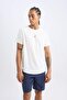 Quick Dry Slim Fit Slim Fit Crew Neck Printed Sportsman Short Sleeve T-Shirt V2887Az25Sp - 7