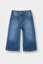 100% Cotton Wide Leg Jean Trousers for Baby Girl D7886A525Sp