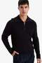 Standard Fit Turtleneck Half Zip Knitwear Sweater D4209Ax24Wn