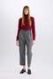 Carrot Fit High Waist Pocket Pencil Short Wide Leg Pants E0573Ax24Au - 3