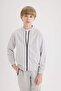 College Collar Bomber Pique Cardigan Boys D8553A825Sp - 3
