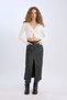 Pencil Wash High Waist Faux Leather Midi Skirt D3014Ax24Wn - 3