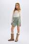 Girls' Gabardine Shorts Skirt D9302A825SP - 3