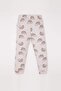 Pajama Set Rainbow Printed Long Sleeve Top Elastic Waist Long Bottom Baby Girl D9075A525Sp - 4