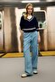 Regular Fit V-Neck Hair Braided Knitwear Sweater C7321Ax24Wn - 7