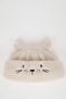 3D Knitwear Baby Girl Beanie - C8162A524Wn