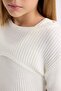 Fitted Crew Neck Knitwear Sweater for Girls D1393A824Wn - 5
