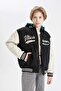 Detachable Hooded College Collar Zippered Bomber Jacket Coat Boys C5983A824Wn - 4