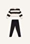 Striped Crew Neck Sweatshirt and Elastic Jogger Sweatpants for Girl - D4091A824Wn - 7
