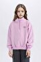Relax Fit Half Zipper Printed Sweatshirt Girl Child D0620A824Au
